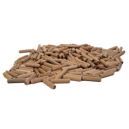 Milescraft Dowel Pins 1/4, 1000pcs. Fluted, hardwood dowel pins for strong joints 5400